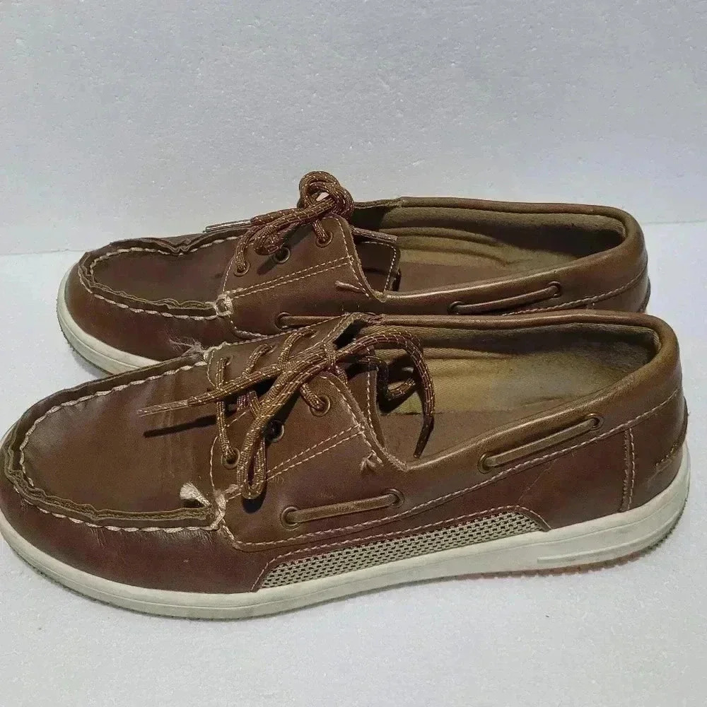 Thereabouts, LIL BROOK, Tan Dress Shoes, Boys size 6M, Memory Foam